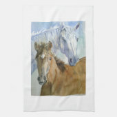 Paarden en pony theedoek (Verticaal)