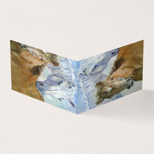 Paarden en pony visitekaartje (Buitenkant)