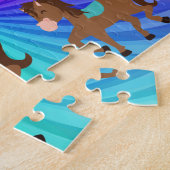 Paarden en regenbogen puzzels die speciaal voor ki (Zijkant)