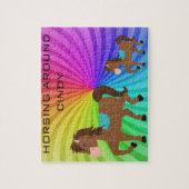 Paarden en regenbogen puzzels die speciaal voor ki (Verticaal)