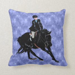  paarden en Rider Blue American MoJo-Kussens Kussen