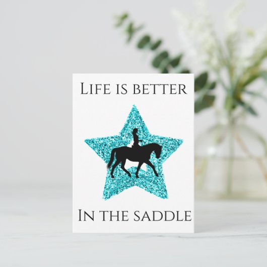 Paarden en Rider - Het leven is beter op de zadelv Briefkaart (Staand voorkant)
