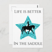 Paarden en Rider - Het leven is beter op de zadelv Briefkaart (Voorkant / Achterkant)