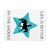 Paarden en Rider - Het leven is beter op de zadelv Magneet (Horizontaal)