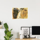 Paarden en Rider van Edgar Degas,  studie Kunst Poster (Thuiskantoor)