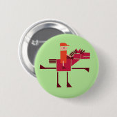 Paarden en rijders ronde button 5,7 cm (Voorkant /achterkant)