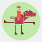 Paarden en rijders ronde sticker (Voorkant)