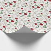 Paarden en rode rozen bruiloft inpakpapier (Hoek)