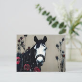 Paarden en Rozen Briefkaart (Staand voorkant)