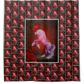 Paarden en Rozen van keizerhoorn Douchegordijn (Voorkant)