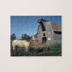 Paarden en schors legpuzzel