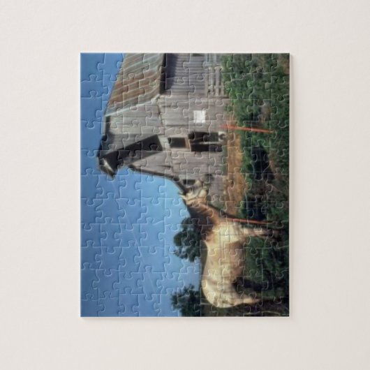 Paarden en schors legpuzzel (Verticaal)