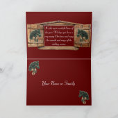 Paarden en schuur Vrolijk kerstfeest Feestdagen Kaart (Binnen)