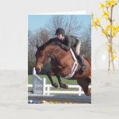 Paarden en Show springen Wenskaart Kaart (Gele Bloem)