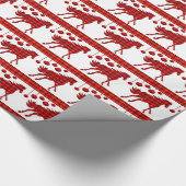 Paarden en sierplanten, van roodstaarten cadeaupapier (Hoek)