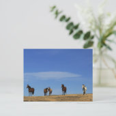 Paarden en Sky Briefkaart (Staand voorkant)