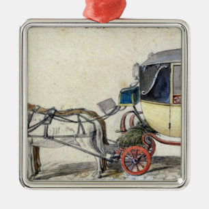 Paarden en vervoer, 1825 metalen ornament