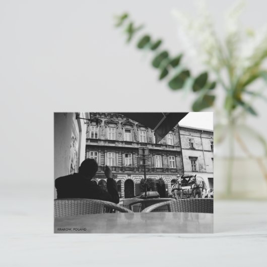 Paarden en vervoer in het Briefkaart Krakau (Staand voorkant)