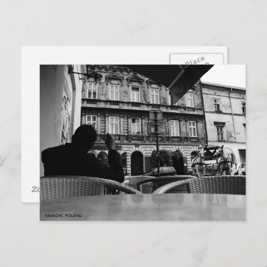 Paarden en vervoer in het Briefkaart Krakau (Voorkant / Achterkant)