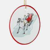 Paarden en vervoer - keramisch ornament (Rechts)