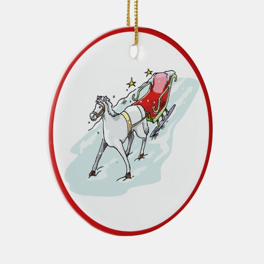 Paarden en vervoer - keramisch ornament (Rechts)