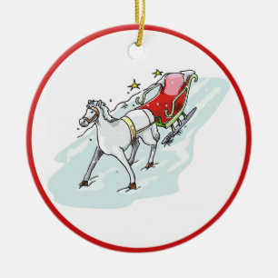 Paarden en vervoer - keramisch ornament