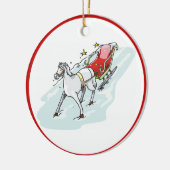 Paarden en vervoer - keramisch ornament (Links)