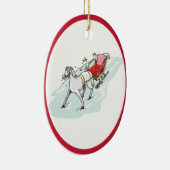Paarden en vervoer - keramisch ornament (Rechts)
