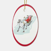 Paarden en vervoer - keramisch ornament (Links)