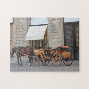 Paarden en vervoer legpuzzel