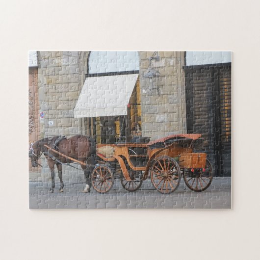 Paarden en vervoer legpuzzel (Horizontaal)