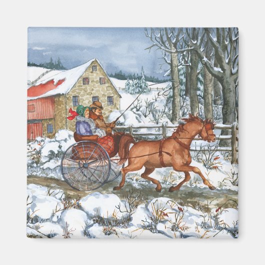 Paarden en vervoer magneet (Voorkant)