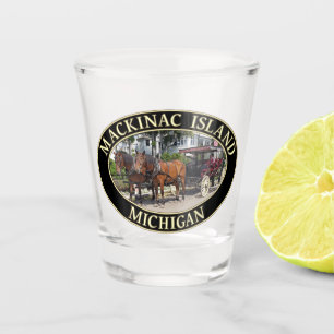 Paarden en vervoer op Mackinac Island, Michigan Shot Glas