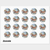 Paarden en vervoer ronde sticker (Vel)