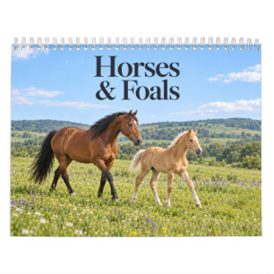 Paarden en Veulens Idyllisch Landschap Kalender