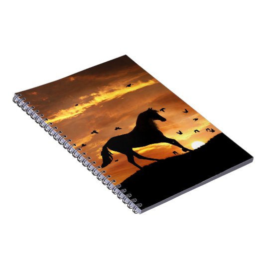 Paarden en vogels in de zon notitieboek (Rechterzijde)