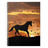 Paarden en vogels in de zon notitieboek (Voorkant)