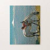 Paarden en vulkaan, Quito, Ecuador Legpuzzel (Verticaal)