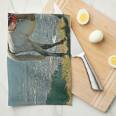 Paarden en vulkaan, Quito, Ecuador Theedoek (Quarter Fold)