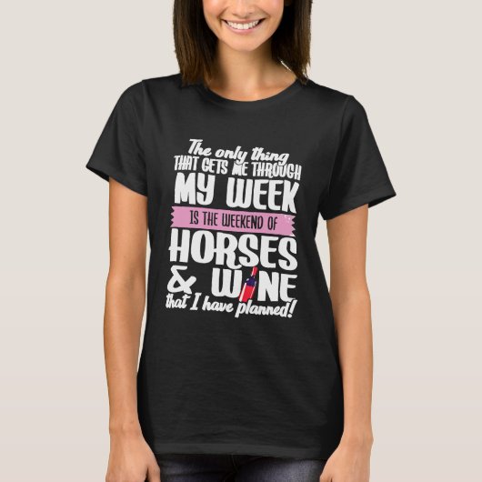 Paarden en Wijn T-shirt (Voorkant)