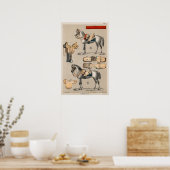 Paarden en zadels poster (Keuken)