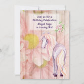  paarden en zeeduivel op Barn Wood Birthday Kaart (Voorkant)