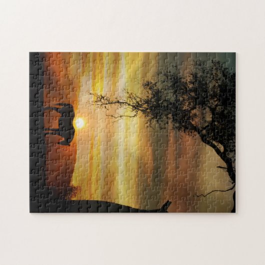 Paarden en zon legpuzzel (Horizontaal)