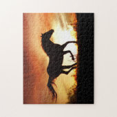 Paarden en zondrennen legpuzzel (Verticaal)