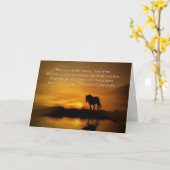 Paarden en zonsondergang het meest sympathie Spiri Kaart (Gele Bloem)
