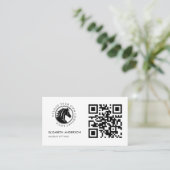 Paarden Equestrian QR Code Business Logo Visitekaartje (Staand voorkant)