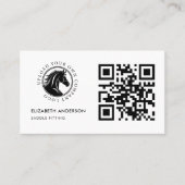 Paarden Equestrian QR Code Business Logo Visitekaartje (Voorkant)