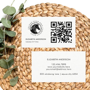 Paarden Equestrian QR Code Business Logo Visitekaartje