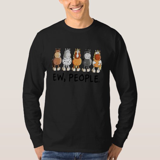 Paarden Ew Mensen Paarden T-shirt (Voorkant)