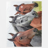 Paarden Fleece Deken (Voorkant)
